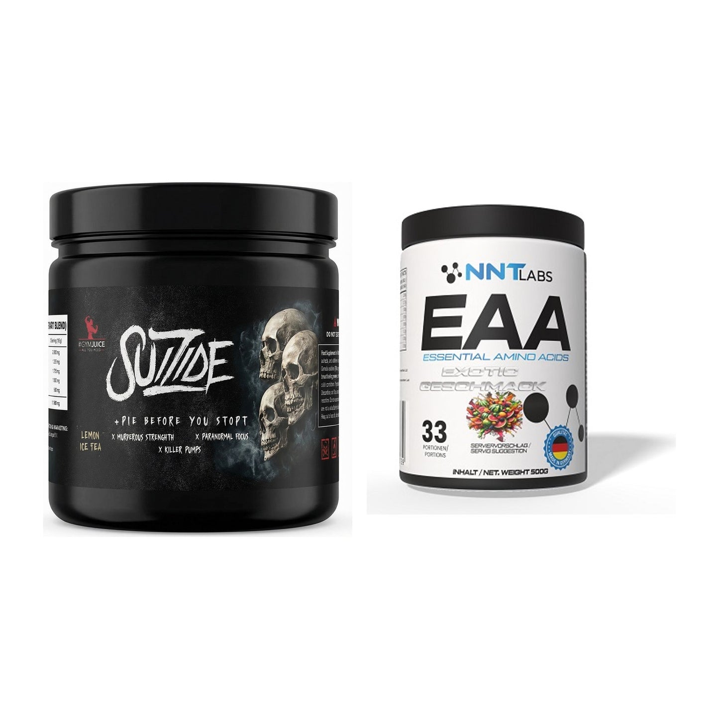 Trainings-Set: #GYMJUICE SUIZIDE Booster + NNT EAA – alle enthaltenen Artikel