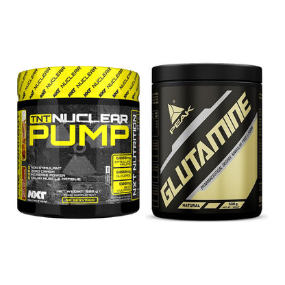 Trainings-Set: NXT Nutrition TNT Nuclear Pump + Peak Glutamin – alle enthaltenen Artikel