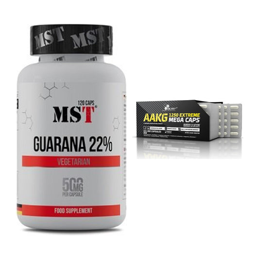 Trainings-Set: MST Guarana 22% + Olimp AAKG Extreme Mega Caps – alle enthaltenen Artikel