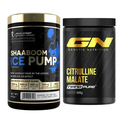 Trainings-Set: Kevin Levrone Shaaboom Ice Pump + GN Citrulline Malate – alle enthaltenen Artikel
