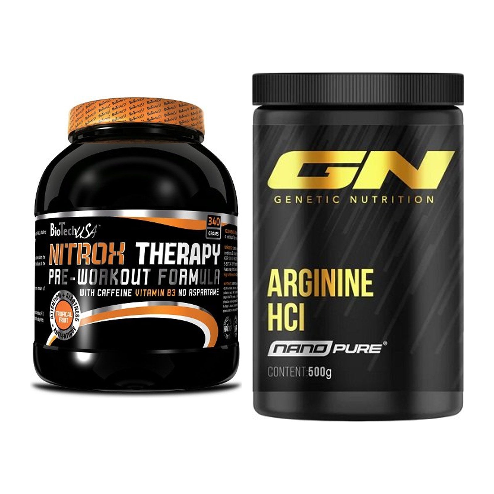 Trainings-Set: BioTech NitroX Therapy + GN Arginine HCL Nano Pure – alle enthaltenen Artikel