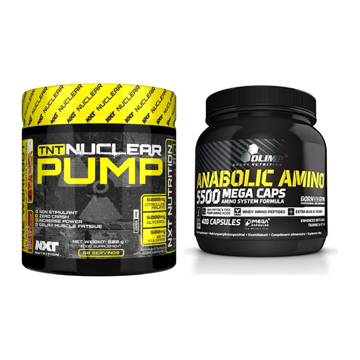 Trainings-Set: NXT Nutrition TNT Nuclear + Olimp Anabolic Amino 5500 – alle enthaltenen Artikel