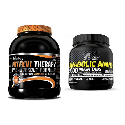 Trainings-Set: BioTech NitroX Therapy + Olimp Anabolic Amino 9000 Mega – alle enthaltenen Artikel