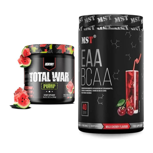 Trainings-Set: Redcon1 Total War PUMP + MST EAA & BCAA – alle enthaltenen Artikel