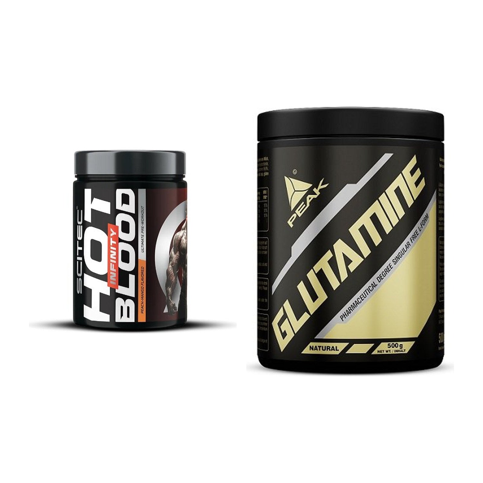 Trainings-Set: Scitec Hot Blood INFINITY + Peak Glutamin – alle enthaltenen Artikel