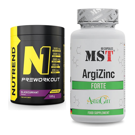 Trainings-Set: Nutrend N1 Preworkout + MST ArgiZinc Forte – alle enthaltenen Artikel