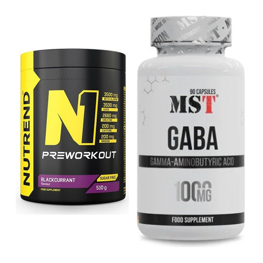 Trainings-Set: Nutrend N1 Preworkout + MST GABA 1000mg – alle enthaltenen Artikel
