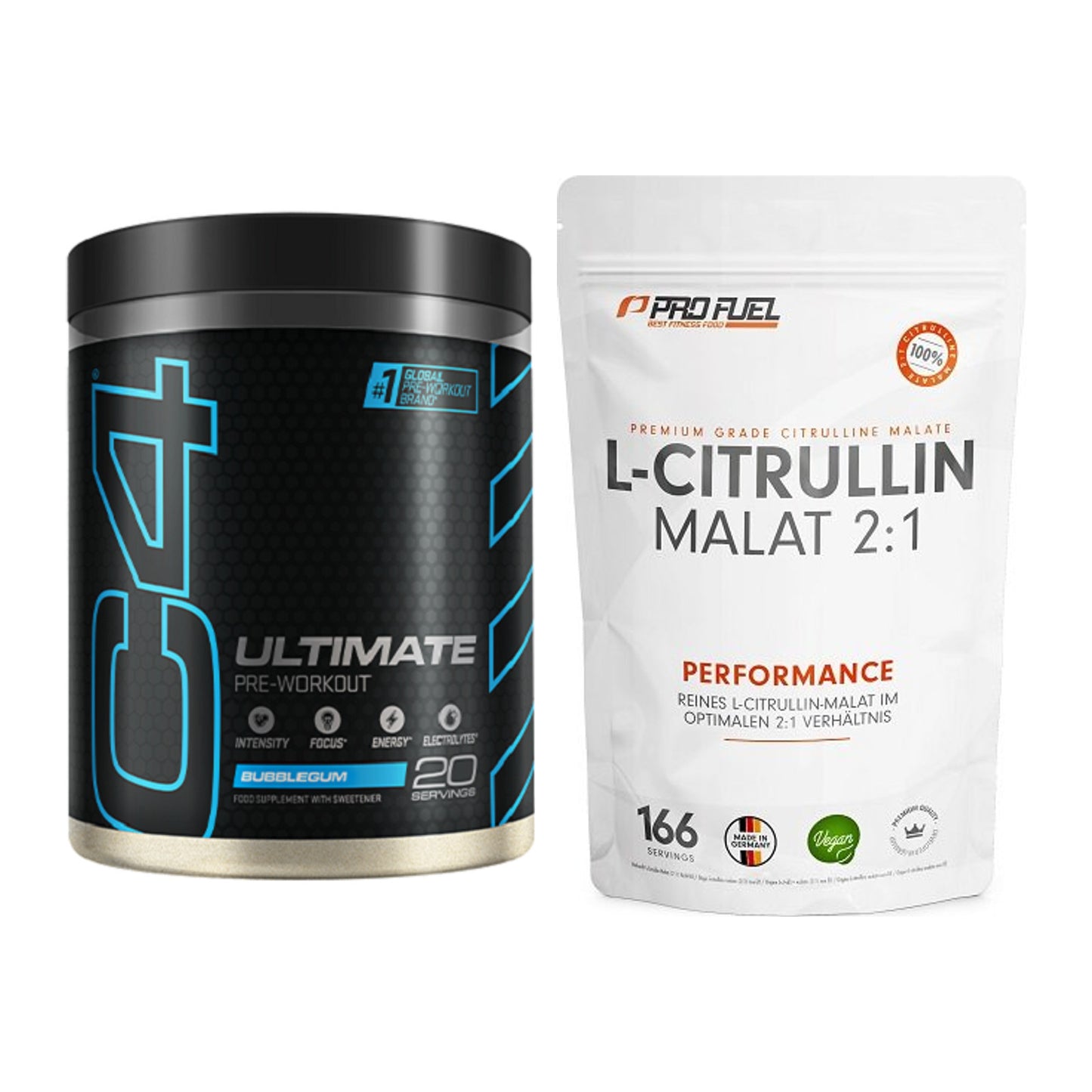 Trainings-Set: Cellucor C4 ULTIMATE 20 + ProFuel L-Citrullin Malat – alle enthaltenen Artikel