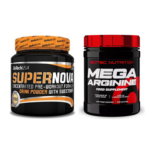 Trainings-Set: BioTech Supernova + Scitec Mega Arginine – alle enthaltenen Artikel