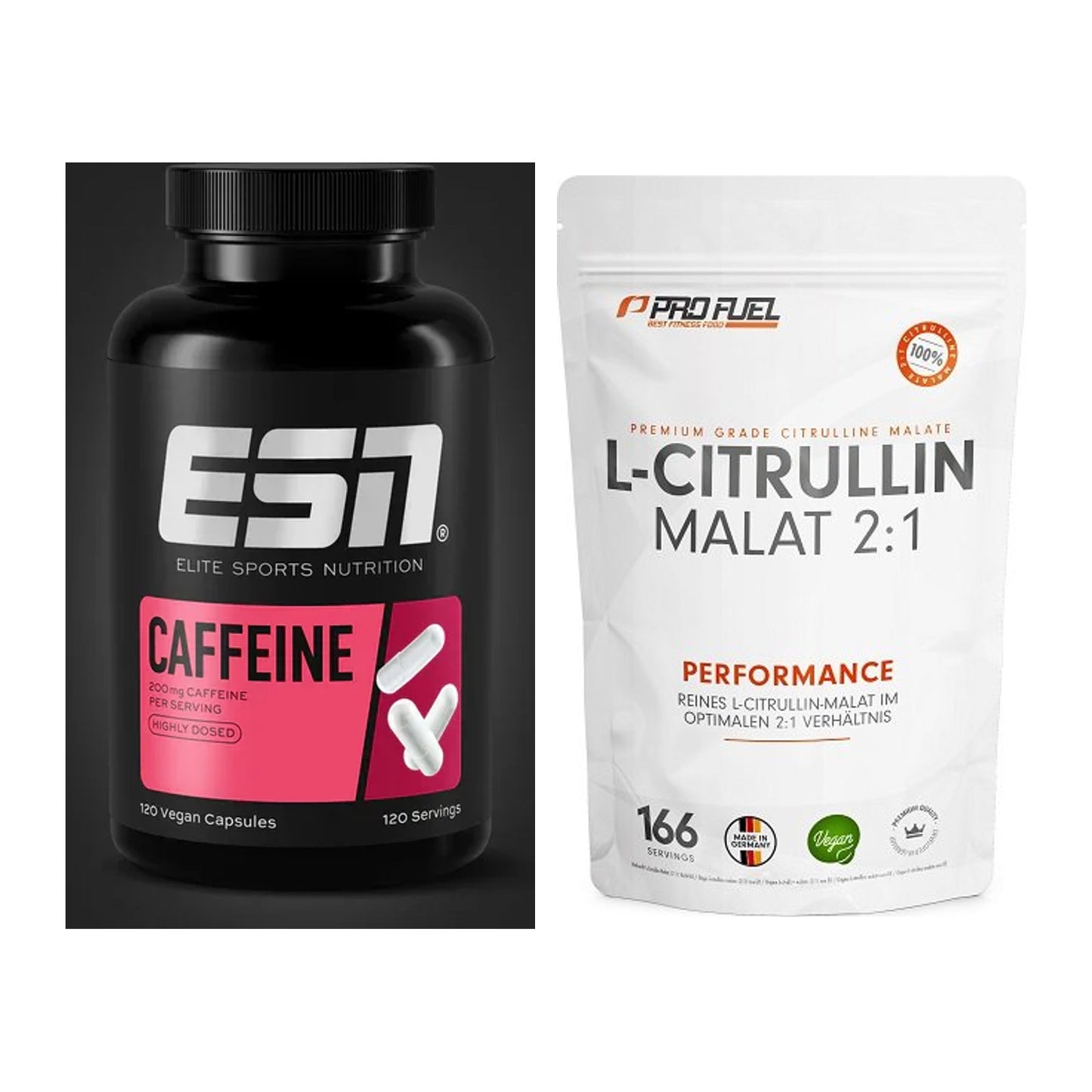 Trainings-Set: ESN Caffeine Caps + ProFuel L-Citrullin Malat – alle enthaltenen Artikel