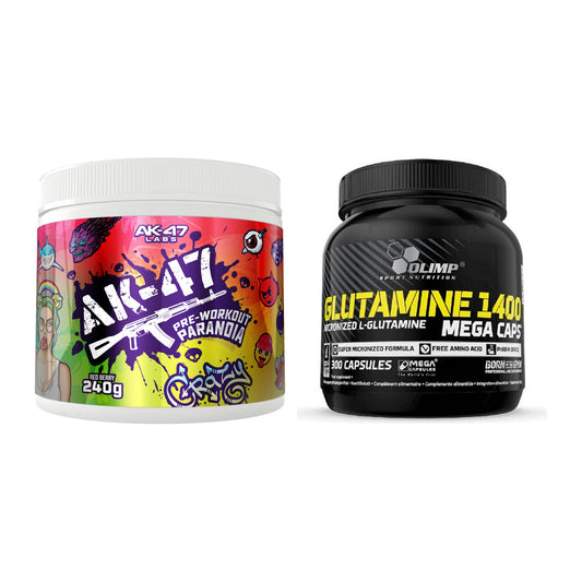 Trainings-Set: AK47 Labs Pre-Workout + Olimp L-Glutamine Mega – alle enthaltenen Artikel