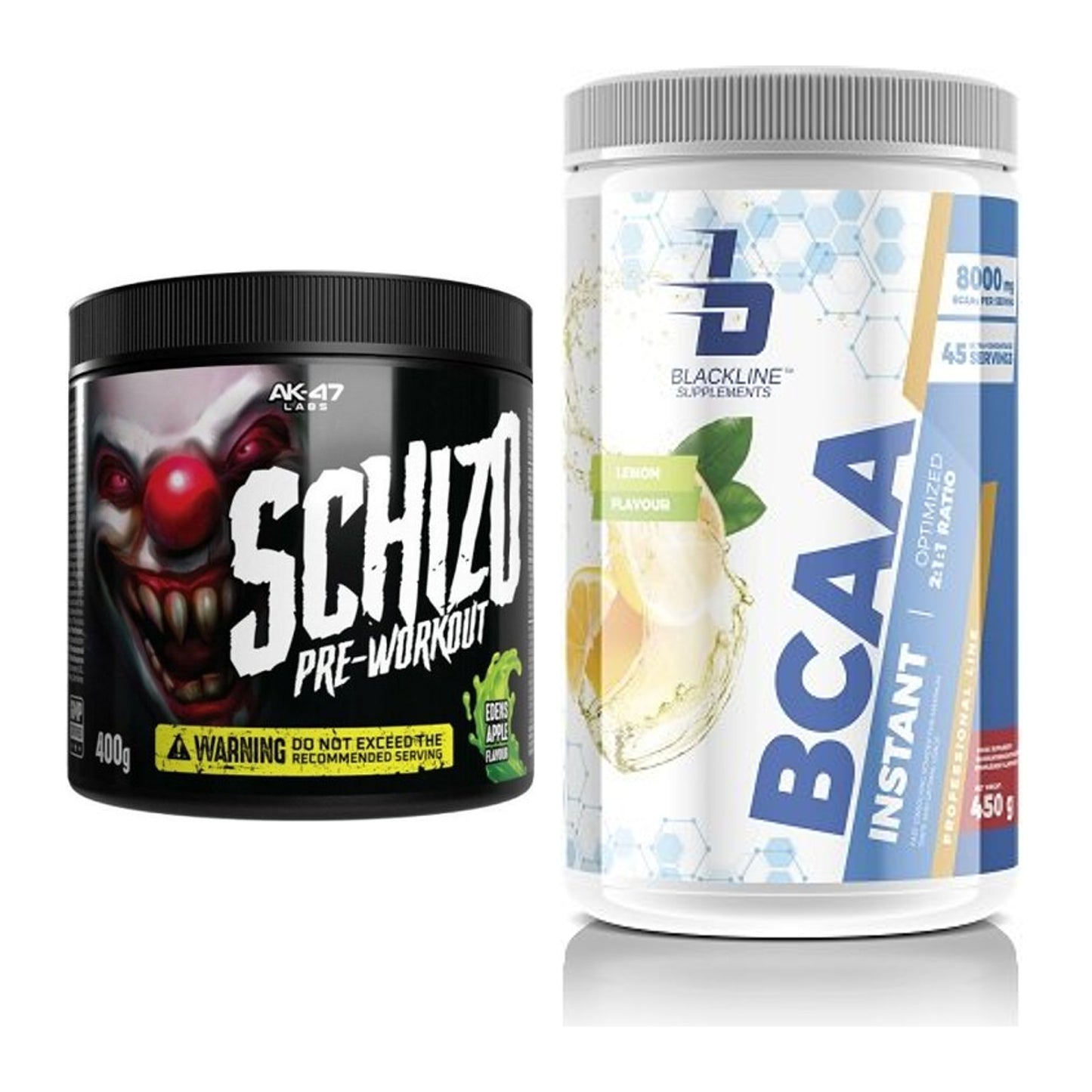Trainings-Set: AK47 Labs Schizo + Blackline Supplements BCAA – alle enthaltenen Artikel