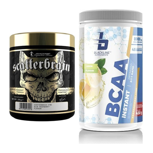 Trainings-Set: Kevin Levrone Scatterbrain + Blackline Supplements BCAA – alle enthaltenen Artikel