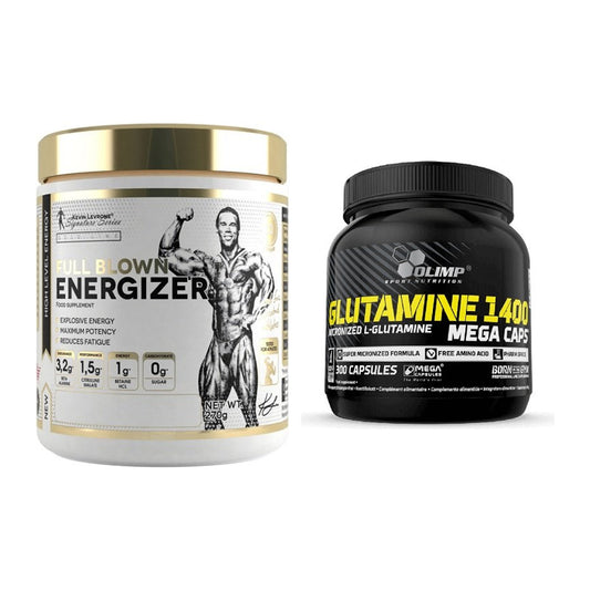 Trainings-Set: Kevin Levrone Full Blown + Olimp L-Glutamine Mega – alle enthaltenen Artikel