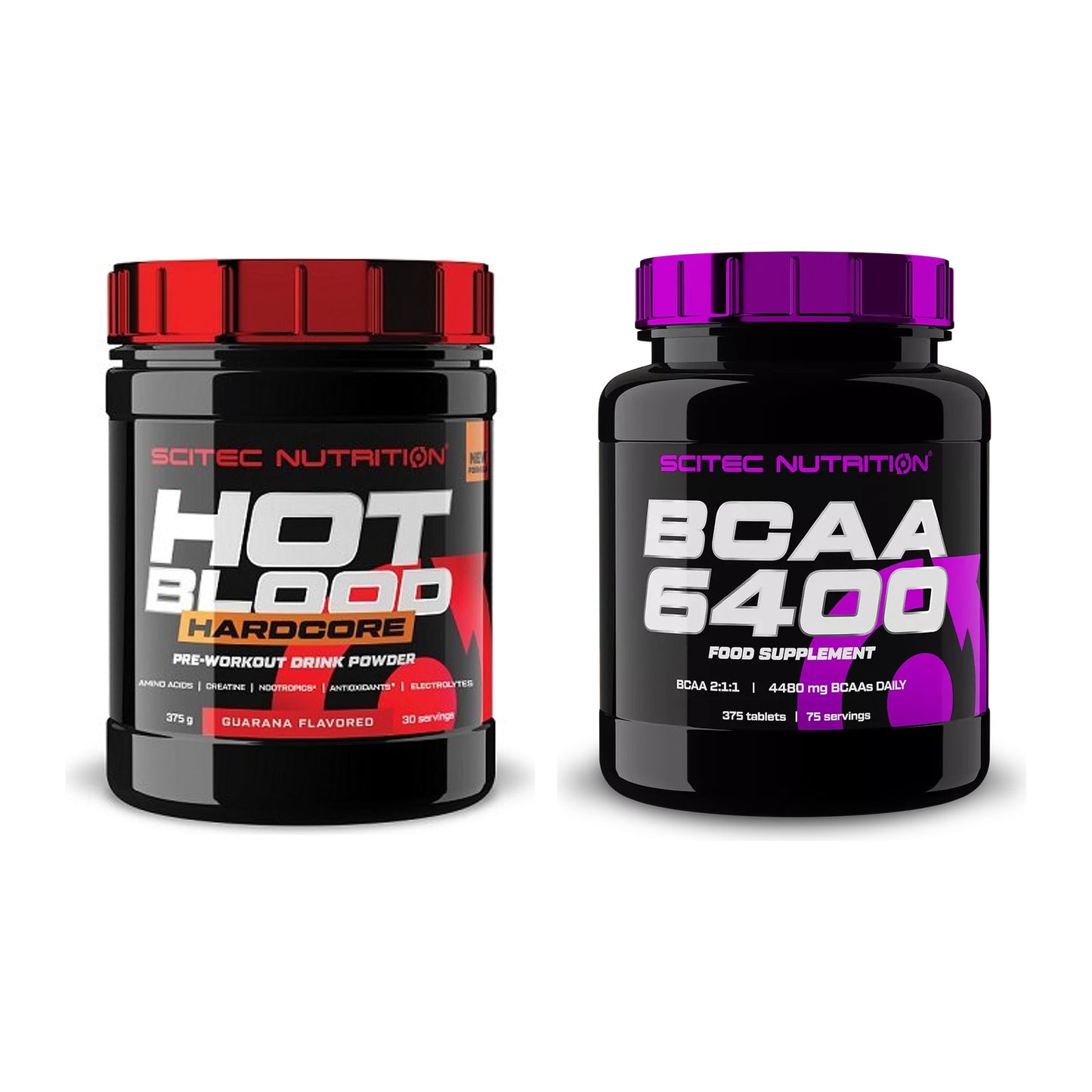 Trainings-Set: Scitec Hot Blood Hardcore + Scitec BCAA 6400 – alle enthaltenen Artikel