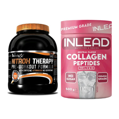 Trainings-Set: BioTech NitroX Therapy + INLEAD Collagen Peptides – alle enthaltenen Artikel