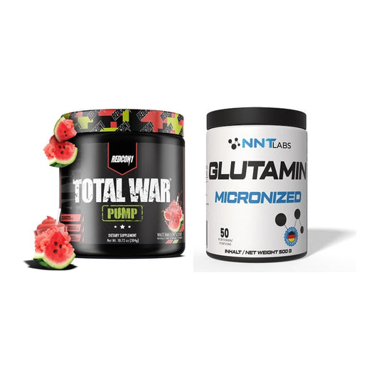 Trainings-Set: Redcon1 Total War PUMP + NNT Glutamin – alle enthaltenen Artikel
