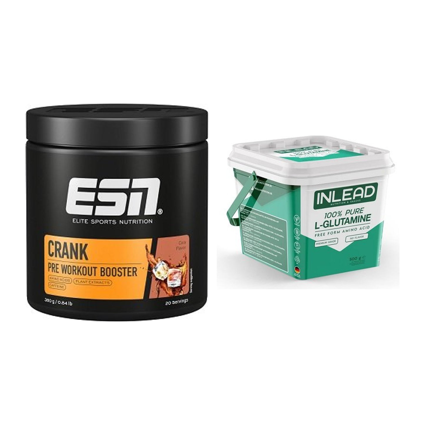 Trainings-Set: ESN Crank Booster + INLEAD L-Glutamine – alle enthaltenen Artikel