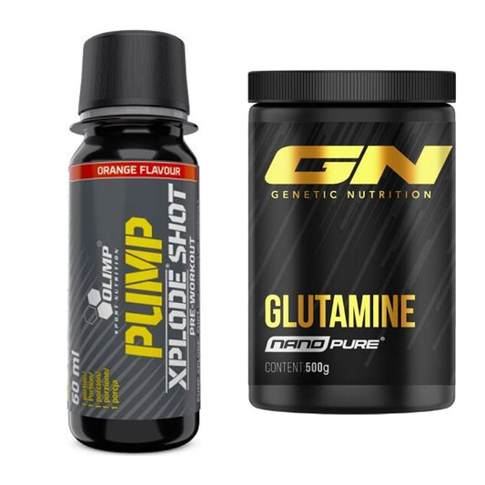 Trainings-Set: Olimp Pump Xplode Shot + GN Nano Pure Glutamine – alle enthaltenen Artikel