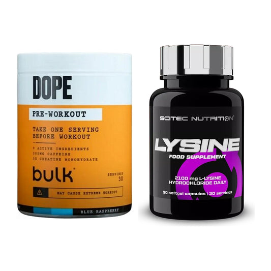 Trainings-Set: Bulk Dope Pre-Workout 30 Serv. + Scitec Lysine – alle enthaltenen Artikel