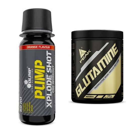 Trainings-Set: Olimp Pump Xplode Shot + Peak Glutamin – alle enthaltenen Artikel