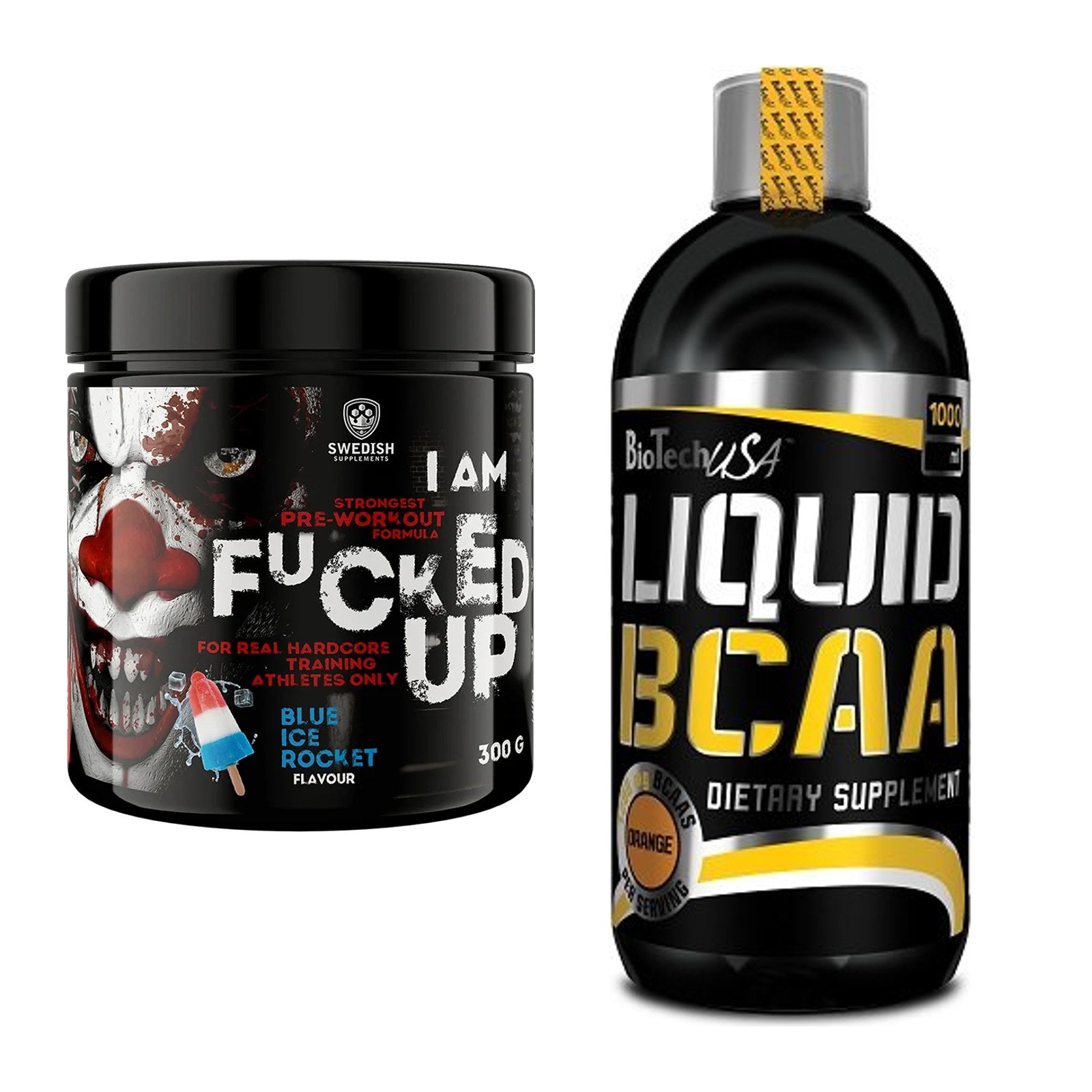 Trainings-Set: Swedish Supplements Fucked Up + BioTech Liquid BCAA – alle enthaltenen Artikel