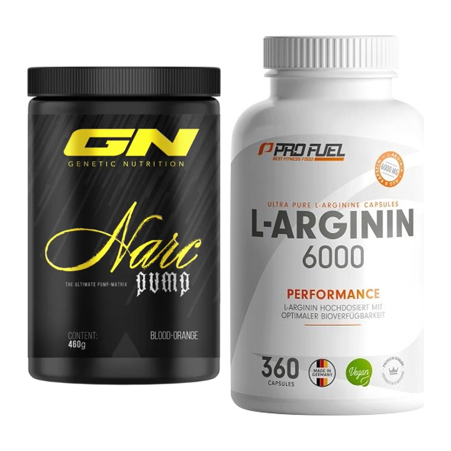 Trainings-Set: GN Narc Pump + ProFuel L-Arginin 6000 – alle enthaltenen Artikel