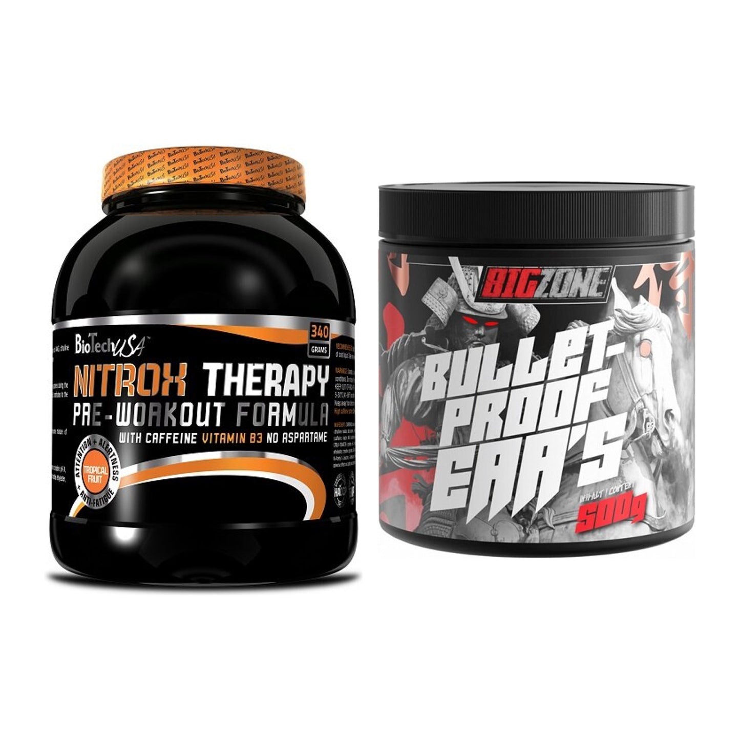 Trainings-Set: BioTech NitroX Therapy + Big Zone Bulletproof EAA's – alle enthaltenen Artikel