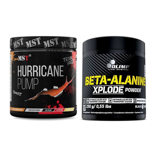 Trainings-Set: MST Hurricane Pump + Olimp Beta-Alanine Xplode Powder – alle enthaltenen Artikel
