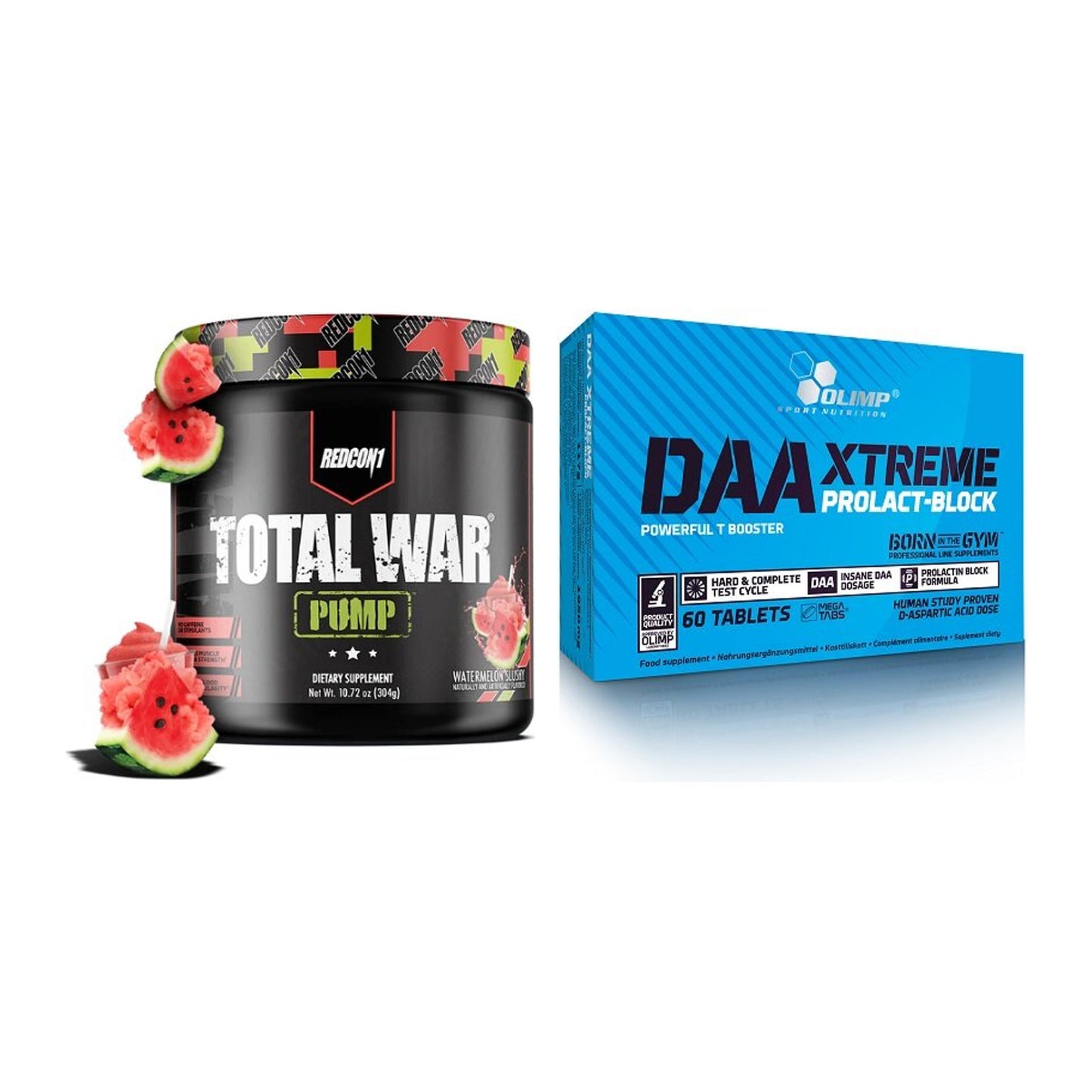 Trainings-Set: Redcon1 Total War PUMP + Olimp DAA Xtreme – alle enthaltenen Artikel