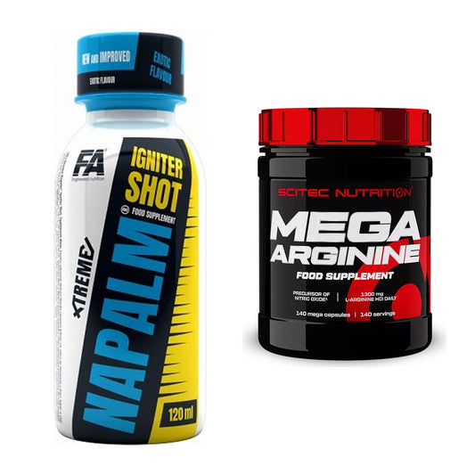 Trainings-Set: FA Nutrition Xtreme Napalm + Scitec Mega Arginine – alle enthaltenen Artikel