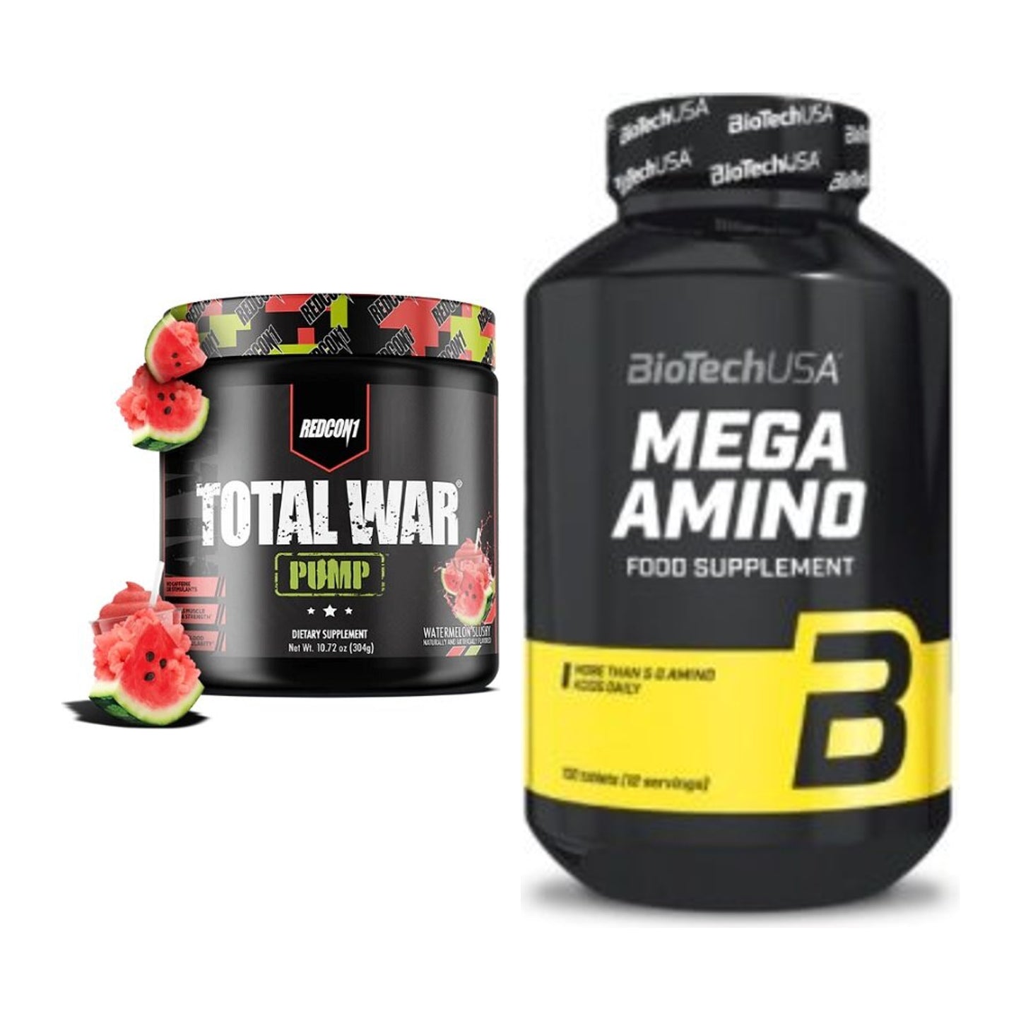 Trainings-Set: Redcon1 Total War PUMP + BioTech Mega Amino – alle enthaltenen Artikel