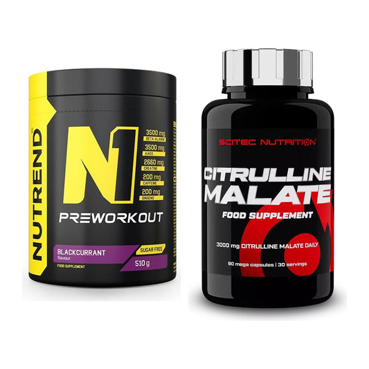 Trainings-Set: Nutrend N1 Preworkout + Scitec Citrulline Malate – alle enthaltenen Artikel