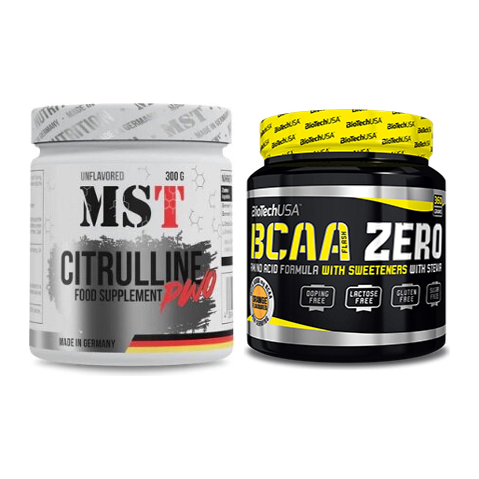 Trainings-Set: MST Citrulline Malat 300g + BioTech BCAA Zero – alle enthaltenen Artikel