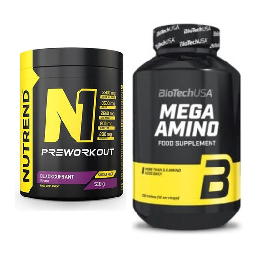 Trainings-Set: Nutrend N1 Preworkout + BioTech Mega Amino – alle enthaltenen Artikel