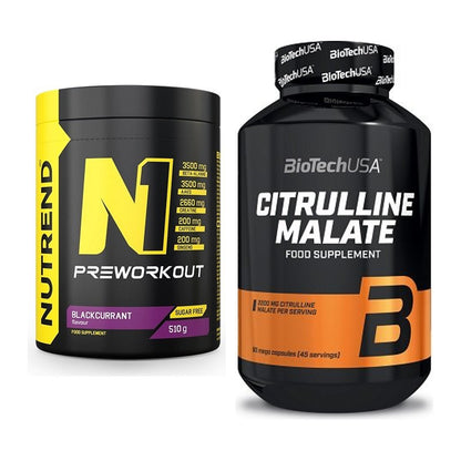 Trainings-Set: Nutrend N1 Preworkout + BioTech Citrulline Malate – alle enthaltenen Artikel