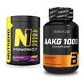 Trainings-Set: Nutrend N1 Preworkout + BioTech AAKG 1000mg 100 Tabl. – alle enthaltenen Artikel