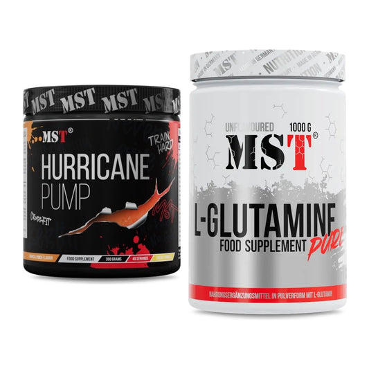 Trainings-Set: MST Hurricane Pump + MST Glutamine – alle enthaltenen Artikel