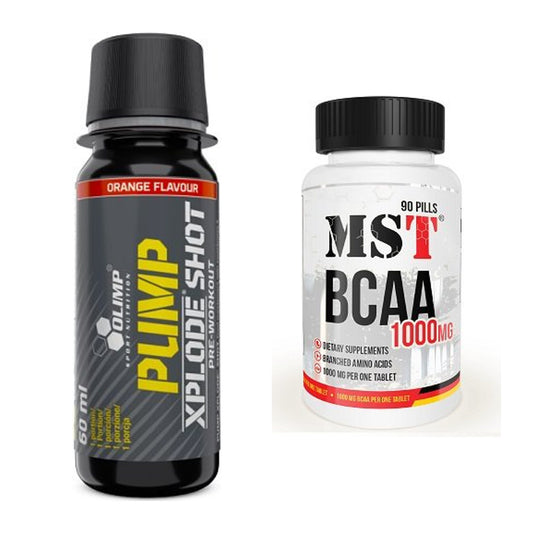 Trainings-Set: Olimp Pump Xplode Shot + MST BCAA 1000 (90 Tabl.) – alle enthaltenen Artikel
