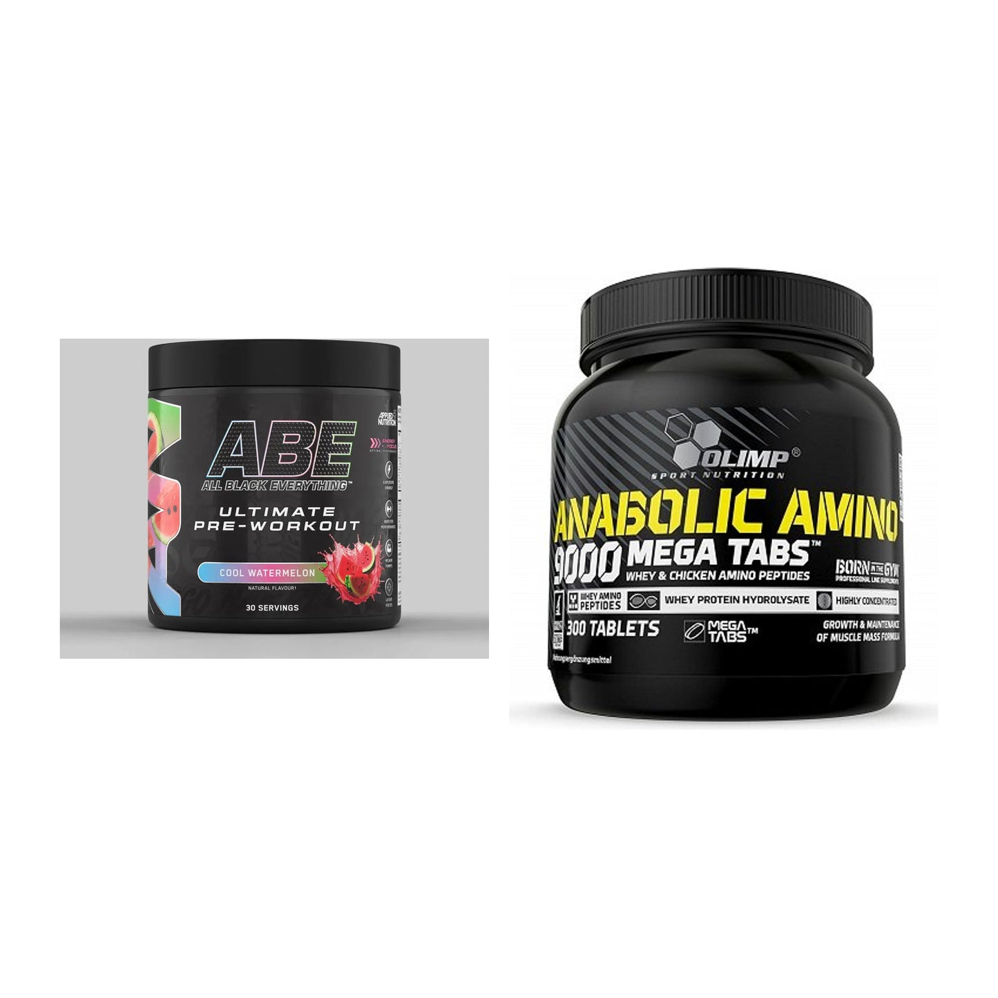 Trainings-Set: Applied Nutrition A.B.E + Olimp Anabolic Amino 9000 – alle enthaltenen Artikel