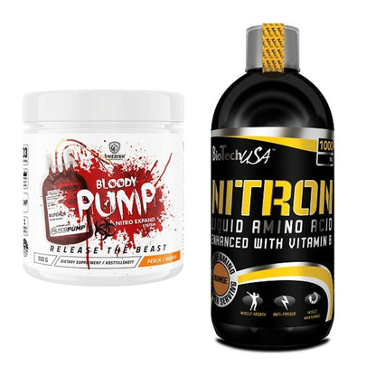 Trainings-Set: Swedish Supplements Bloody Pump + BioTech Liquid Amino – alle enthaltenen Artikel