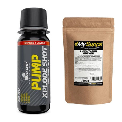 Trainings-Set: Olimp Pump Xplode Shot + MySupps Glutamine – alle enthaltenen Artikel