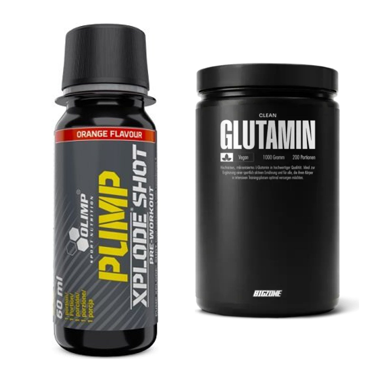 Trainings-Set: Olimp Pump Xplode Shot + Big Zone Glutamin – alle enthaltenen Artikel