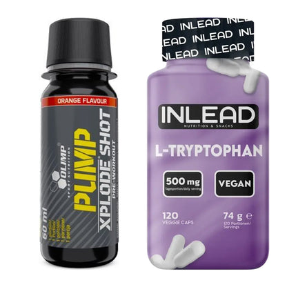 Trainings-Set: Olimp Pump Xplode Shot + INLEAD L-Tryptophan 500mg – alle enthaltenen Artikel
