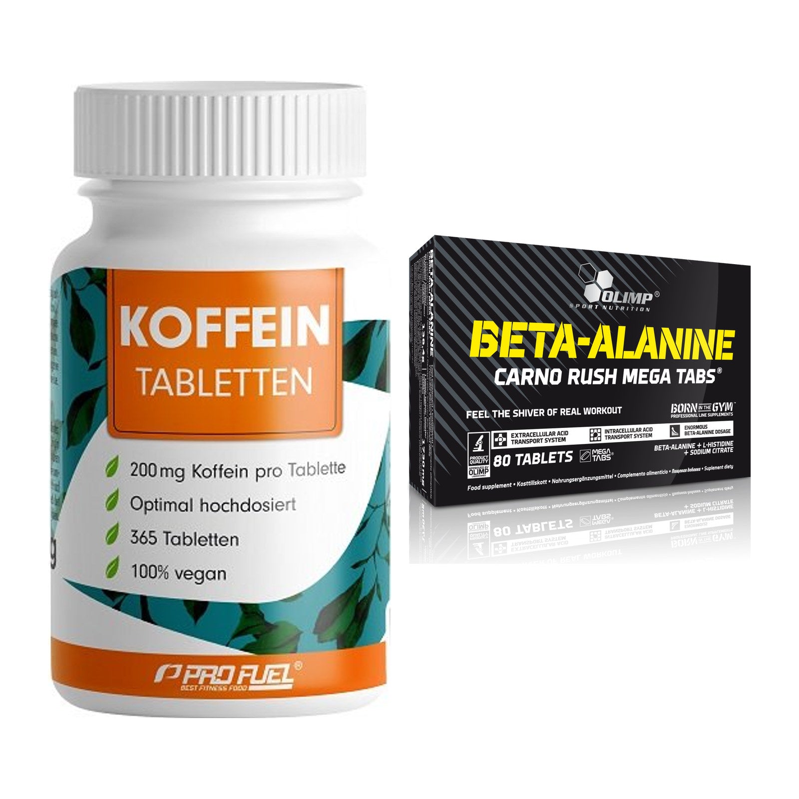 Trainings-Set: ProFuel Koffein (200mg) + Olimp Beta-Alanin Carno Rush – alle enthaltenen Artikel