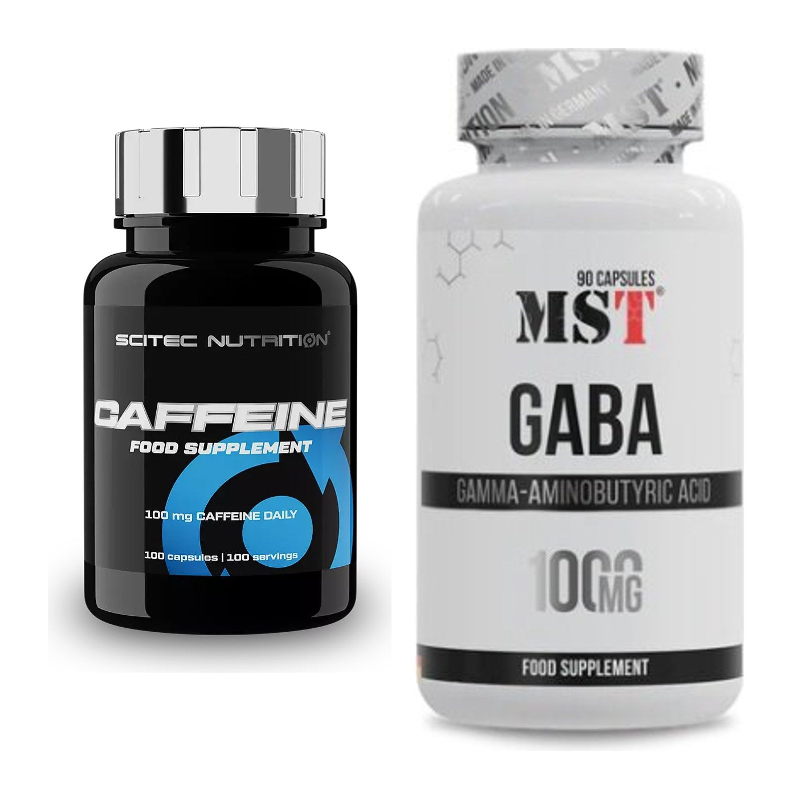 Trainings-Set: Scitec Caffeine + MST GABA 1000mg – alle enthaltenen Artikel
