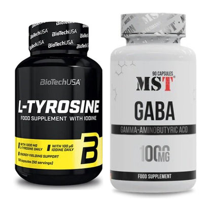 Trainings-Set: BioTech Tyrosine + MST GABA 1000mg – alle enthaltenen Artikel