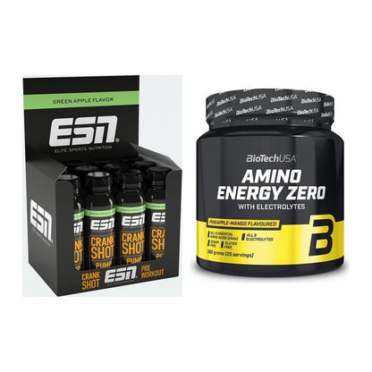 Trainings-Set: ESN Crank Pump Shot + BioTech Amino Energy Zero – alle enthaltenen Artikel