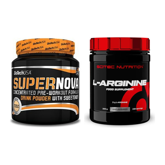 Trainings-Set: BioTech Supernova + Scitec Arginin – alle enthaltenen Artikel