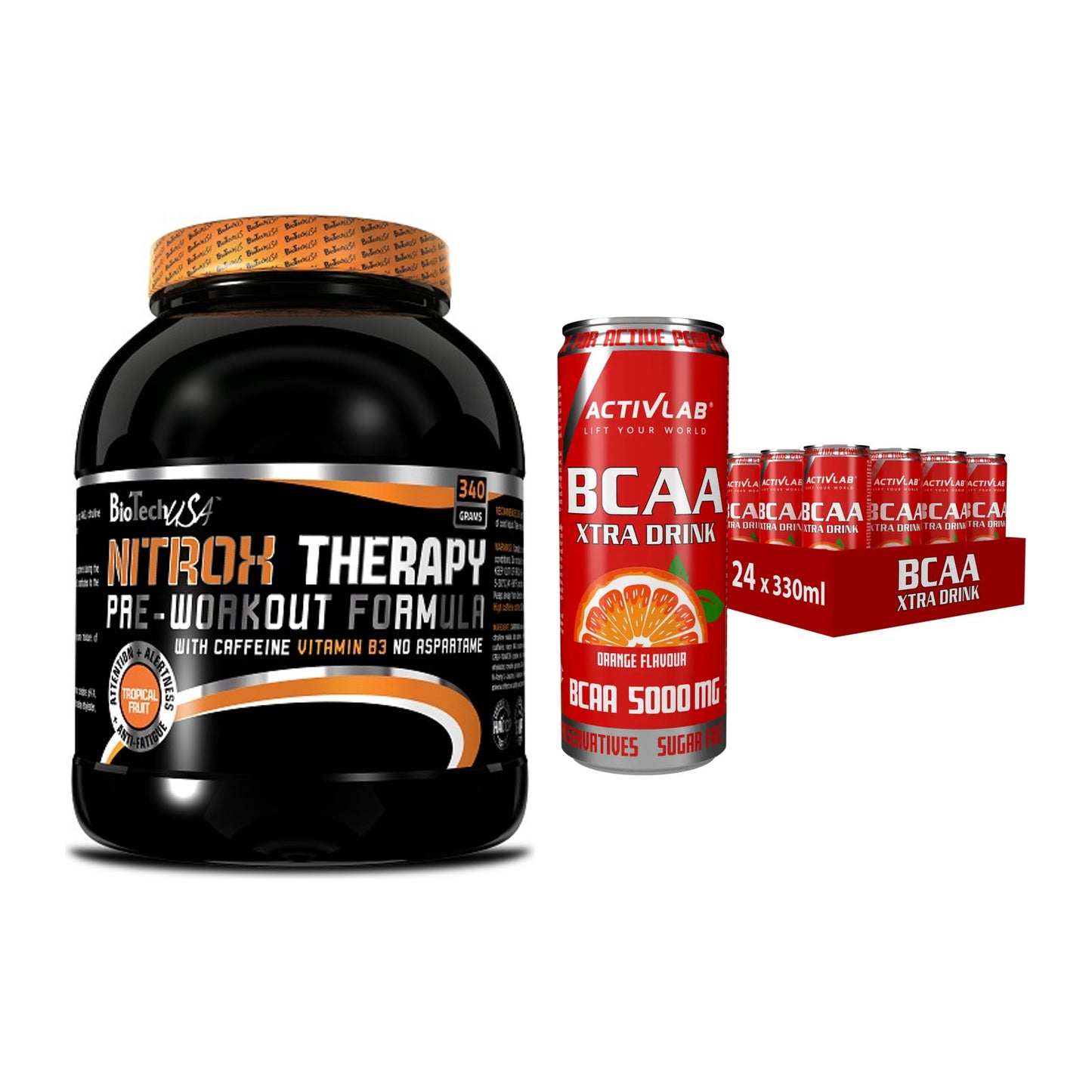 Trainings-Set: BioTech NitroX Therapy + Activlab BCAA Xtra Drink – alle enthaltenen Artikel